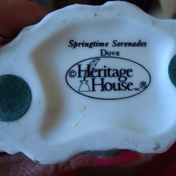 Heritage House Springtime Serenade Dove with Rose - Picture 6 of 6